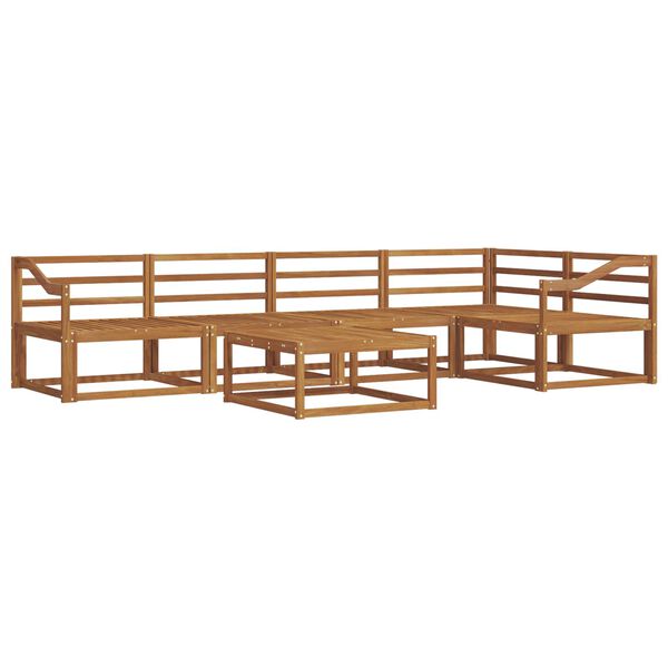 vidaXL Conjunto de sof&aacute;s de exterior 6 pcs Natural