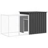 vidaXL Jaula de conejos acero galvanizado antracita 200x91x100 cm