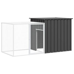 vidaXL Jaula de conejos acero galvanizado antracita 200x91x100 cm