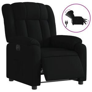 vidaXL Sill&oacute;n reclinable el&eacute;ctrico de tela negro
