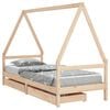 vidaXL Estructura de cama para ni&ntilde;os con cajones madera pino 90x200 cm