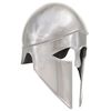 vidaXL R&eacute;plica de casco de guerrero griego rol en vivo acero plateado