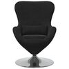 vidaXL Sillón huevo Negro 63 x 73 x 90 cm Terciopelo