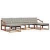 vidaXL Conjunto de sof&aacute;s de exterior 6 pcs Gris Natural y Claro