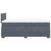 vidaXL Cama box spring con colch&oacute;n terciopelo gris oscuro 120x200 cm