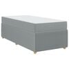 vidaXL Estructura de cama con colch&oacute;n Gris Claro 90 x 200 cm tela