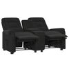 vidaXL Sillón de masaje reclinable 2 plazas con portavasos negro