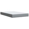 vidaXL Cama box spring con colch&oacute;n tela gris claro 120x200 cm