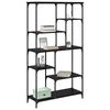 vidaXL Estante de libros Roble Negro 99 x 35,5 x 176 cm