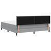 vidaXL Cama tipo Box Spring con colch&oacute;n Gris claro 180 x 200 cm tela