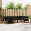 vidaXL Conjunto de sof&aacute;s de exterior con coj&iacute;n 18 pcs Natural y negro