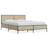 vidaXL Estructura cama madera ingenier&iacute;a metal roble Sonoma 140x200 cm