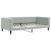 vidaXL Sof&aacute; cama de tela gris claro 100x190 cm