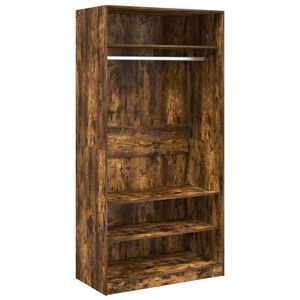 vidaXL Armario madera contrachapada color roble ahumado 100x50x200 cm