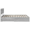 vidaXL Estructura de cama con cabecera Gris Sonoma 140 x 190 cm