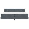 vidaXL Cama tipo Box Spring Gris oscuro 200 x 200 cm Terciopelo