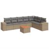 vidaXL Juego de sof&aacute;s de jard&iacute;n con cojines beige 8 pzas rat&aacute;n PE