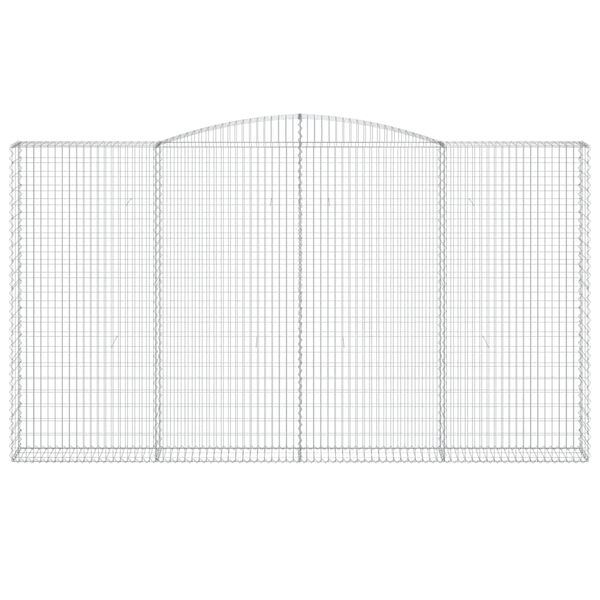 vidaXL Cestas de gaviones 6 uds forma de arco hierro 400x30x220/240 cm