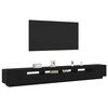 vidaXL Conjunto de mueble de TV 3 pcs Negro 300 x 35 x 40 cm