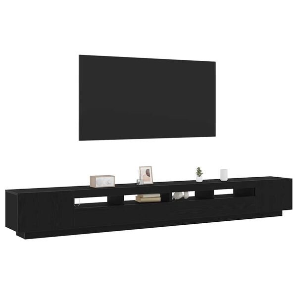 vidaXL Conjunto de mueble de TV 3 pcs Negro 300 x 35 x 40 cm