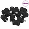 vidaXL Perillas de armario 12 uds. Negro M4 x 12 mm Hierro