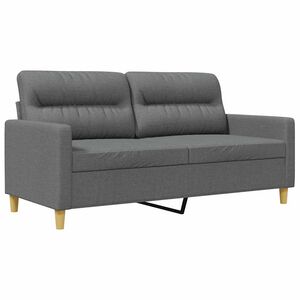 vidaXL Sof&aacute; de 2 plazas de tela gris oscuro 140 cm