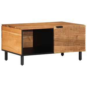 vidaXL Mesa de centro de 80x50x40 cm, madera maciza de acacia