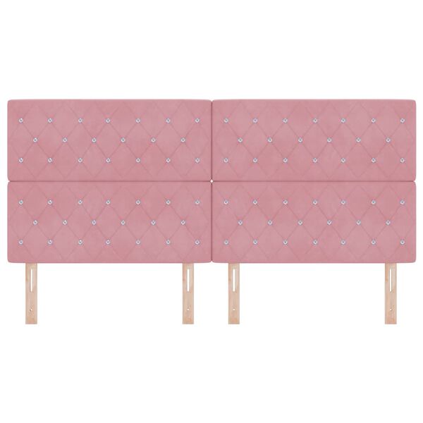 vidaXL Cabecero con cabecera Rosa 200 cm Cuero sint&eacute;tico