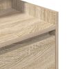 vidaXL Mesillas de noche con 2 cajones 2 uds roble Sonoma 38x34x80 cm