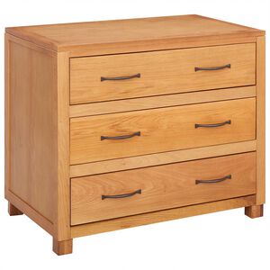 vidaXL Armario con caj&oacute;n Marr&oacute;n 80 x 50 x 70 cm Madera de Roble S&oacute;lido