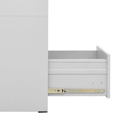 vidaXL Armario archivador de acero gris claro 46x62x102,5 cm