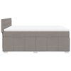 vidaXL Cama box spring con colch&oacute;n tela gris taupe 140x200 cm