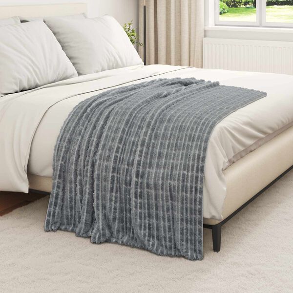 vidaXL Mantitas de Sof&aacute; 6 pcs Gris oscuro 150 x 130 cm Lana