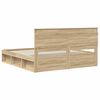 vidaXL Estructura de cama Sonoma 200 x 200 cm Madera de pino macizo