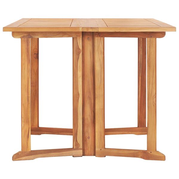 vidaXL Set de comedor de jard&iacute;n plegable 7 piezas madera maciza teca