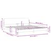 vidaXL Estructura de cama Dover cuero sint&eacute;tico marr&oacute;n 200x200cm