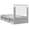 vidaXL Estructura de cama con cabecera Gris Sonoma 90 x 200 cm