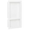 vidaXL Hornacina de ducha 2 compartimentos blanco brillo 41x51x10 cm