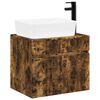 vidaXL Juego de muebles de ba&ntilde;o Roble Ahumado Madera de ingenier&iacute;a