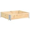 vidaXL Arriate de madera maciza de pino 100x100 cm