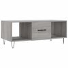 vidaXL Mesa de centro madera contrachapada gris Sonoma 102x50x40 cm
