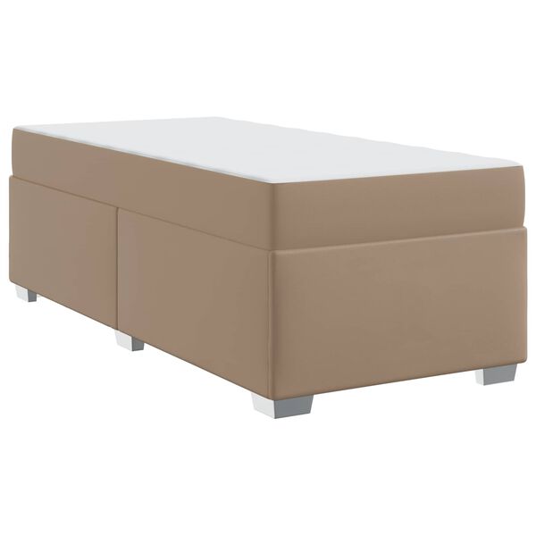 vidaXL Estructura de cama con colch&oacute;n Capuchino 90 x 200 cm tela