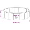 vidaXL Piscina Plegable para Perros Rojo y Azul 80 x 80 x 20 cm PVC