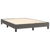 vidaXL Cama box spring con colchón cuero sintético gris 140x190 cm