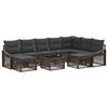 vidaXL Conjunto de sof&aacute;s de jard&iacute;n 10 uds. Gris rat&aacute;n sint&eacute;tico
