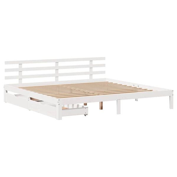 vidaXL Estructura de cama con cajones madera maciza de pino 200x200 cm