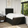 vidaXL Cama box spring con colch&oacute;n tela negro 120x200 cm