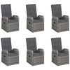 vidaXL Juego de comedor de jard&iacute;n 7 piezas gris