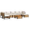 vidaXL Set de sofás de jardín con cojines 8 pzas madera maciza acacia