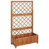 vidaXL Arriate con enrejado madera maciza de acacia 85x38x150 cm